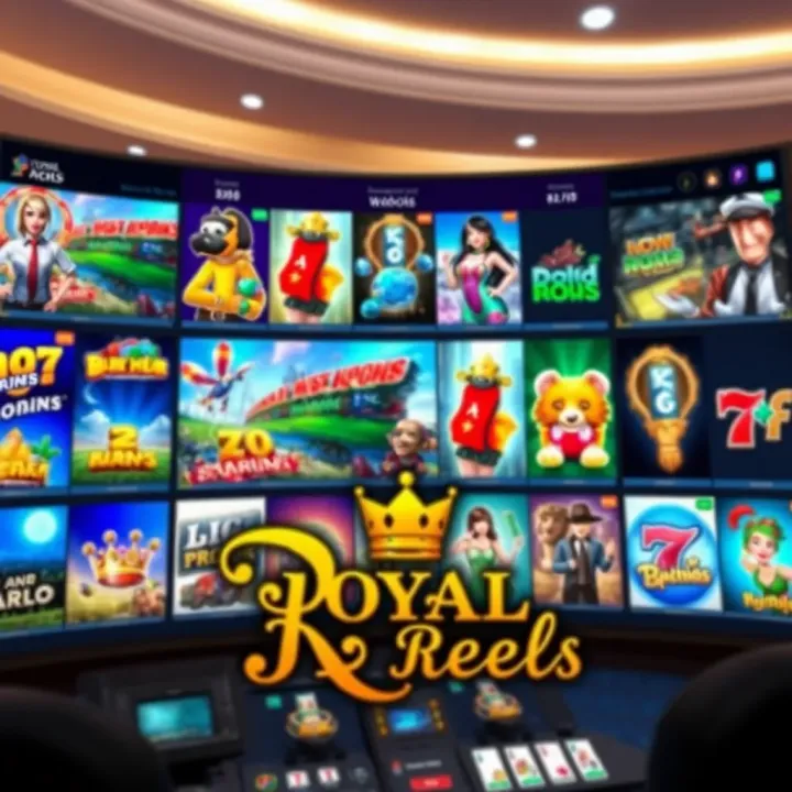 Diverse range of online casino games displayed on a digital interface