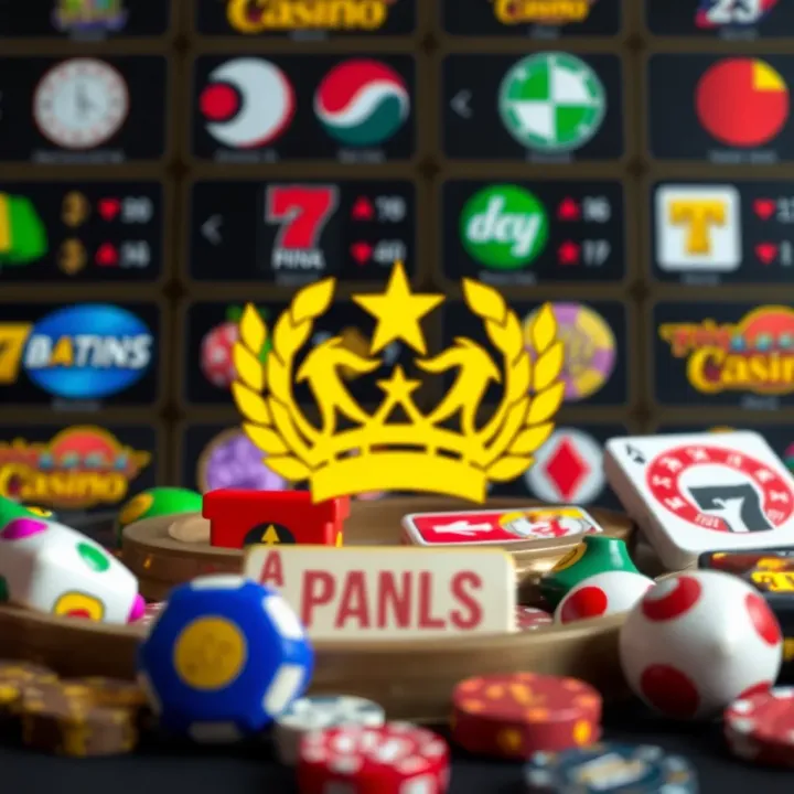 Collection of popular casino game icons with payment method symbols in background