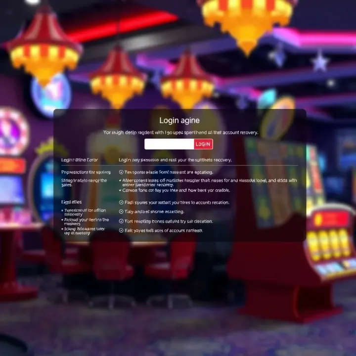 Graphic illustrating common login error messages and troubleshooting tips for account recovery