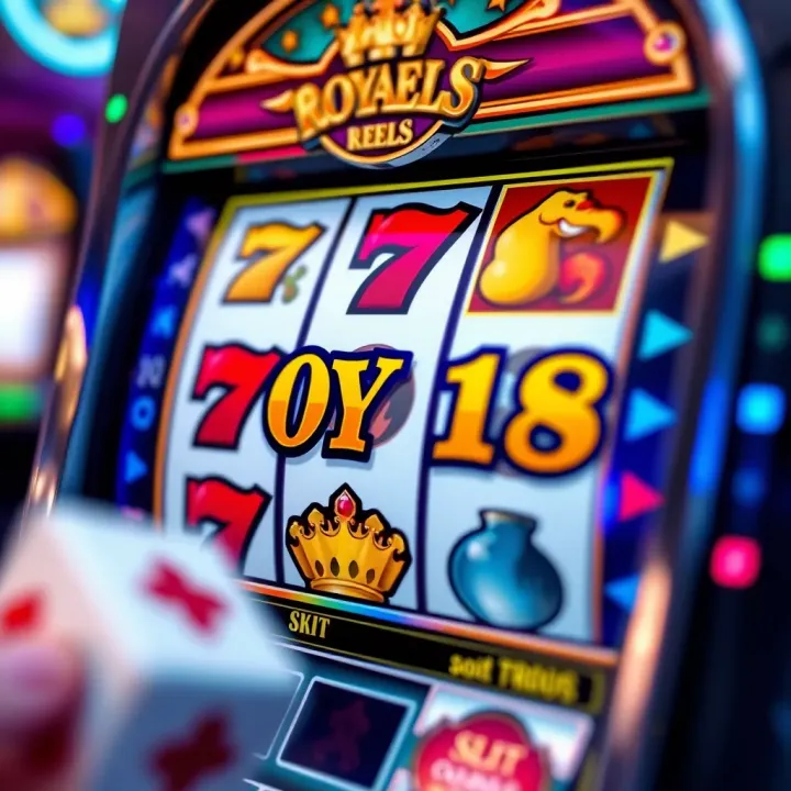 Classic Slot Symbols in Royal Reels Pokies Colorful Royal Reels pokies interface showcasing classic slot symbols and reels in action