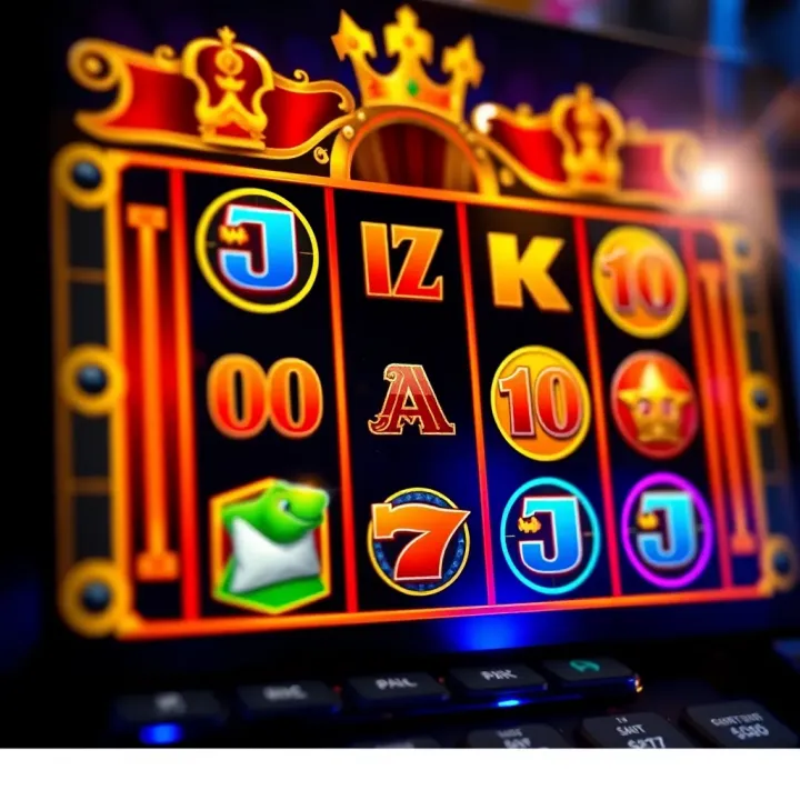 Royal Reels slot machine app interface showing reels and colorful symbols