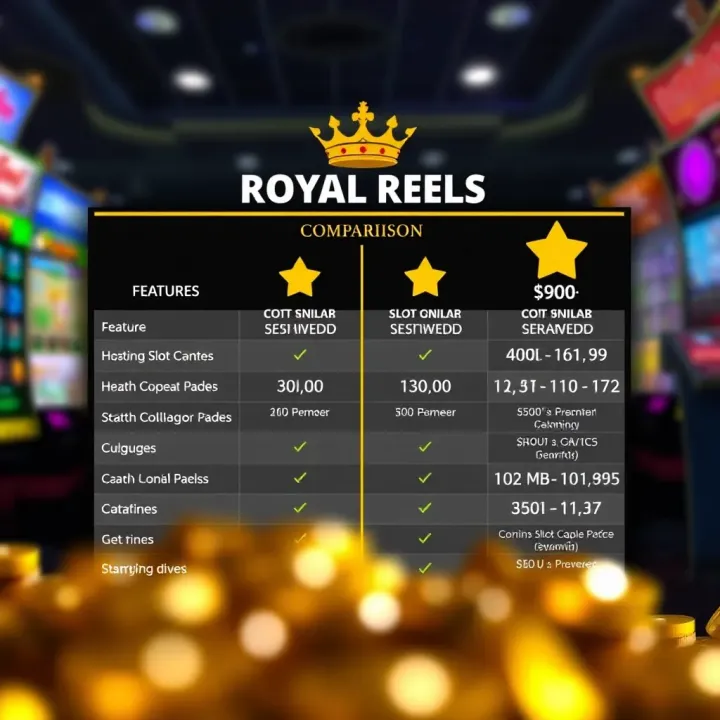 Comparison chart highlighting features and benefits of Royal Reels versus other online slot games