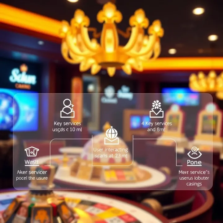 Visual chart displaying key services and user interaction points on Skycrown Com