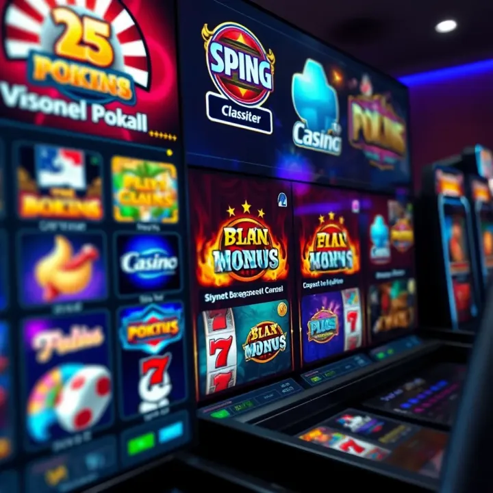 Variety of online pokies games displayed on a digital interface