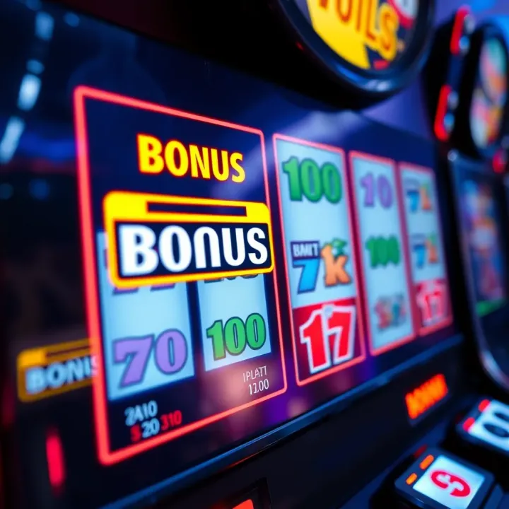 Graphic showing a digital slot machine interface with bonus code input highlighted