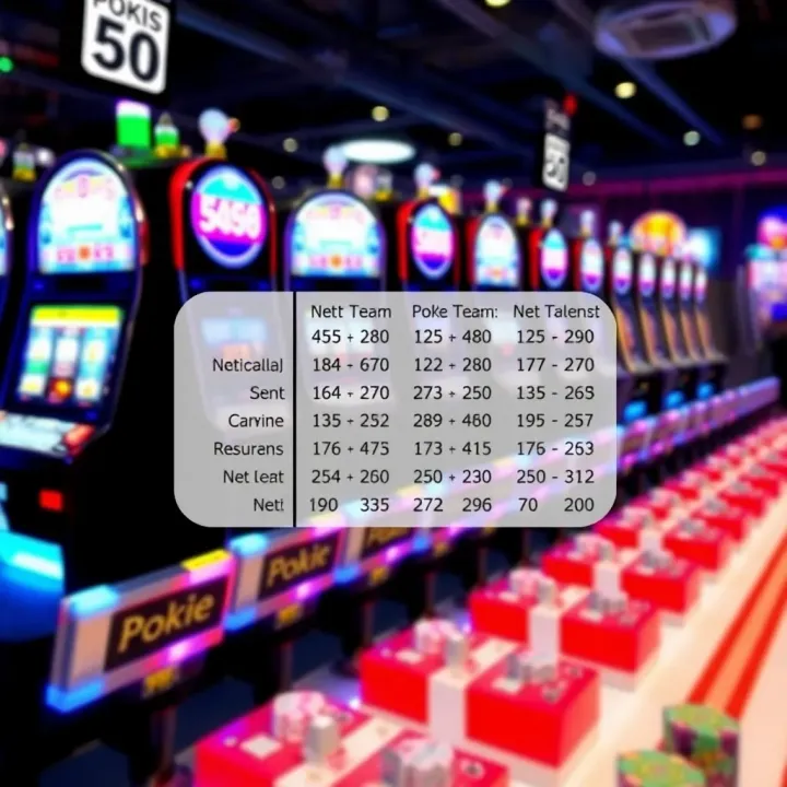 Diagram illustrating the payout structure and net return of a poker machine