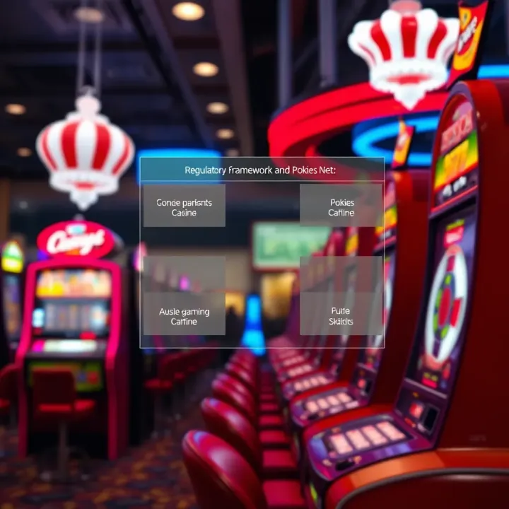 Graphic showing regulatory framework and player interaction with Pokies Net system