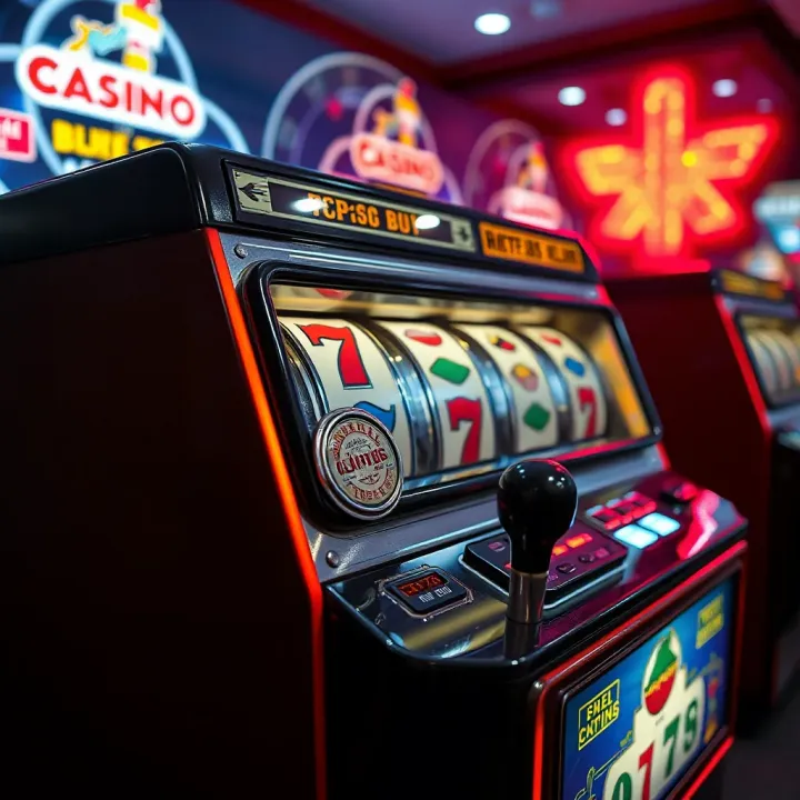 Vintage mechanical pokies showcasing traditional reel symbols and lever mechanism