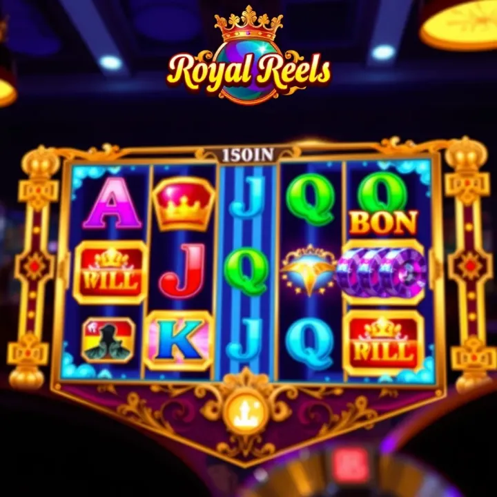 Vibrant online slot interface of Royal Reels showcasing colorful symbols and bonus features