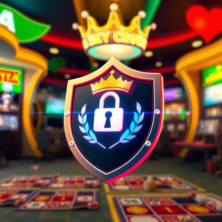 Illustration of secure shield protecting personal data for online casino login